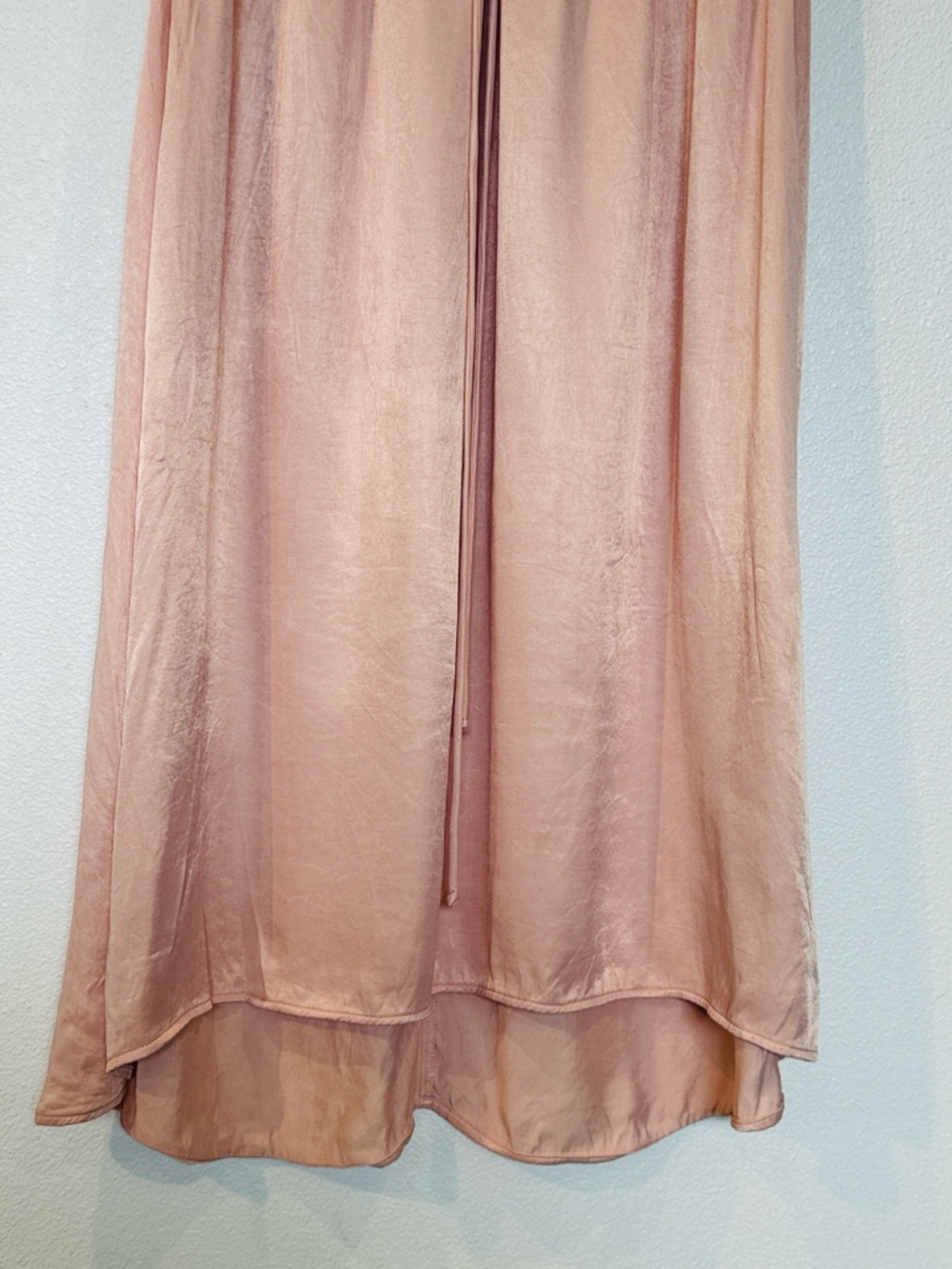 Zara Dusty Pink Maxi Dress with Striped Neck Trim - Picture 3 of 10